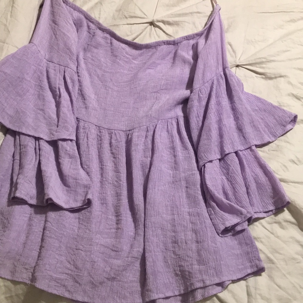 Romantic Lavender off the shoulder top